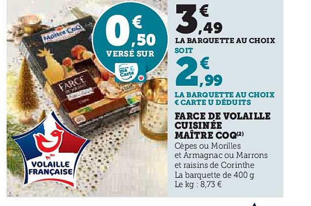 farce de volaille cuisinée maître coq