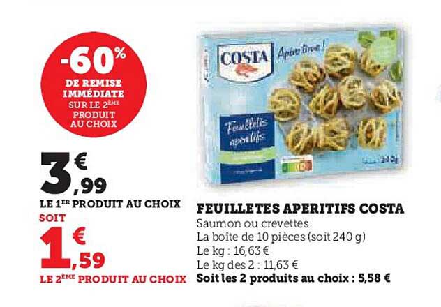 Feuilletés Apéritifs Costa