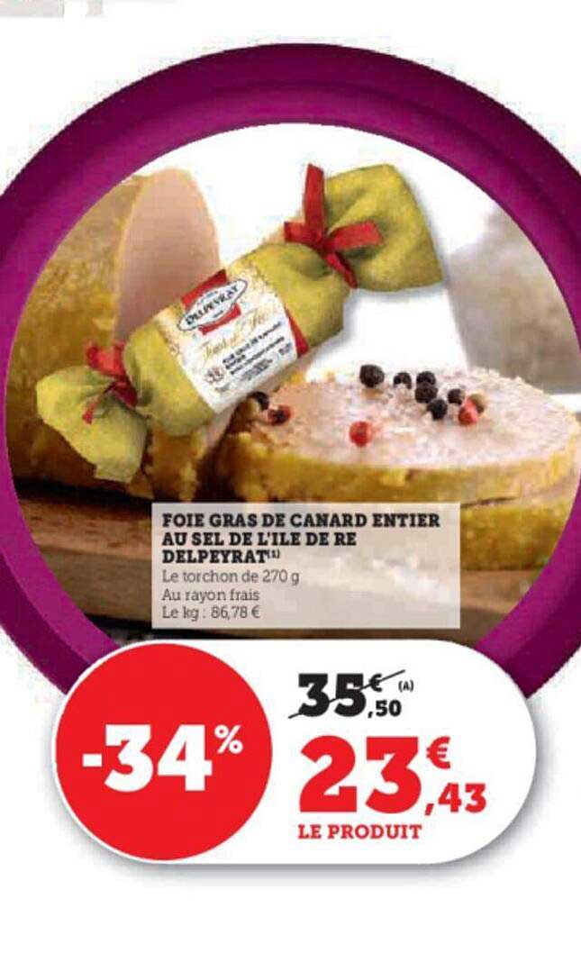 foie gras de canard entier au sel de l'île de ré delpeyrat