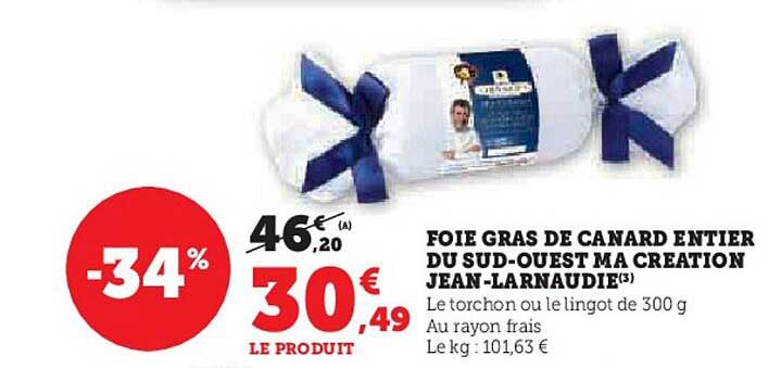 foie gras de canard entier du sud ouest ma creation jean-larnaudie