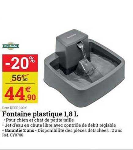 fontaine plasitque 1,8 l petsafe