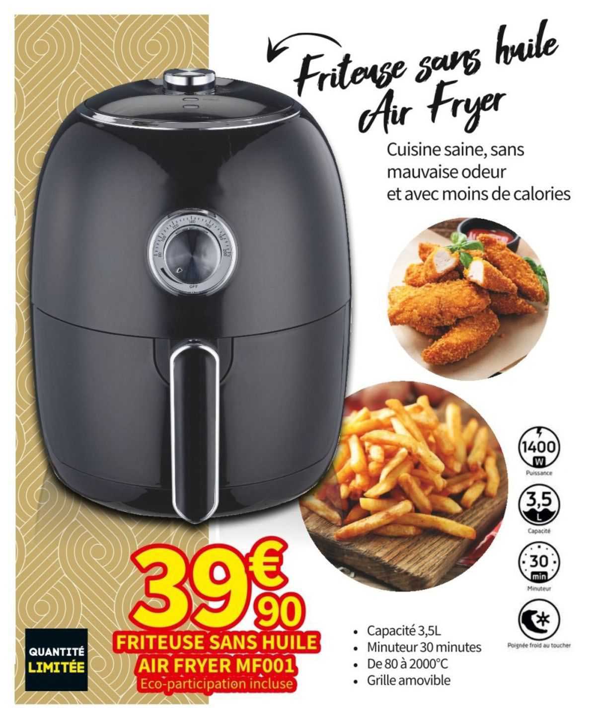 friteuse sans huile air fryer mf001