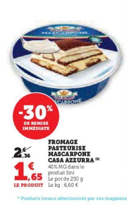 fromage pasteurise mascarpone casa azzurra