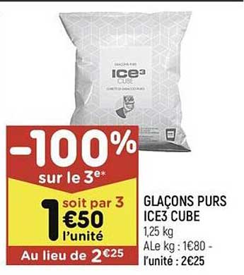 Glaçons Purs Ice3 Cube