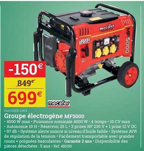 groupe électrogène mf5000 mecafer