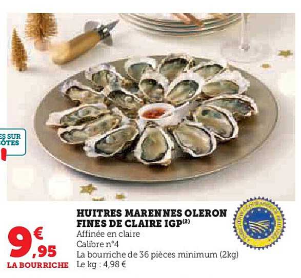 huitres marennes oleron fines de claire igp