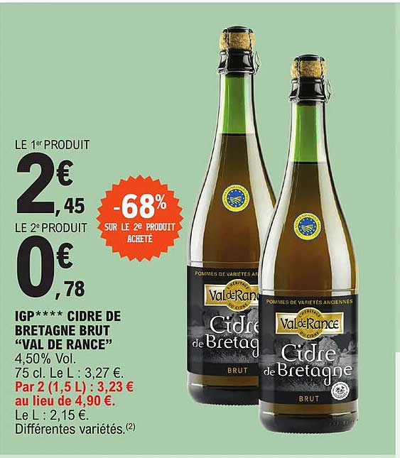 igp*** cidre de bretagne brut "val de rance"