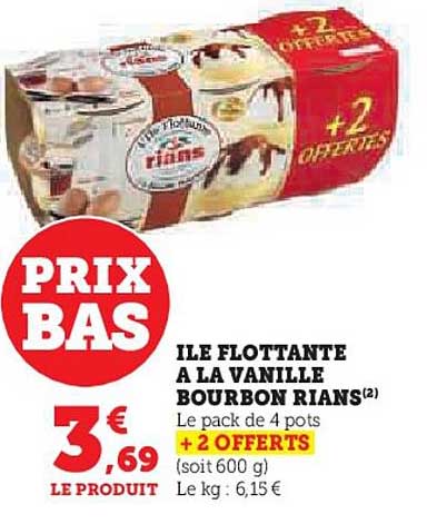 ile flottante a la vanille bourbon rians
