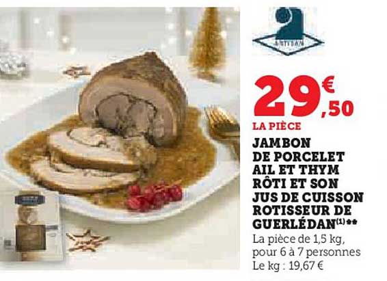 jambon de porcelet ail et thym roti de cuisson rotisseur de guerledan