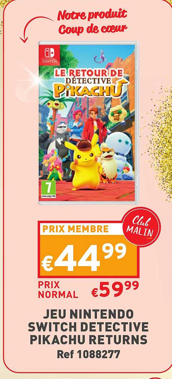 jeu nintendo switch detective pikachu returns