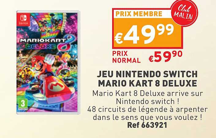 jeu nintendo switch mario kart 8 deluxe