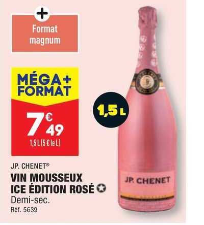 jp. chenet vin mousseux ice édition rosé