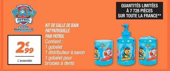 kit de salle de bain pat'patrouille paw patrol