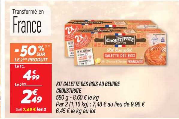 kit galette des rois au beurre croustipate