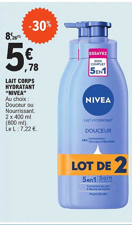 Lait Corps Hydratant "nivea"
