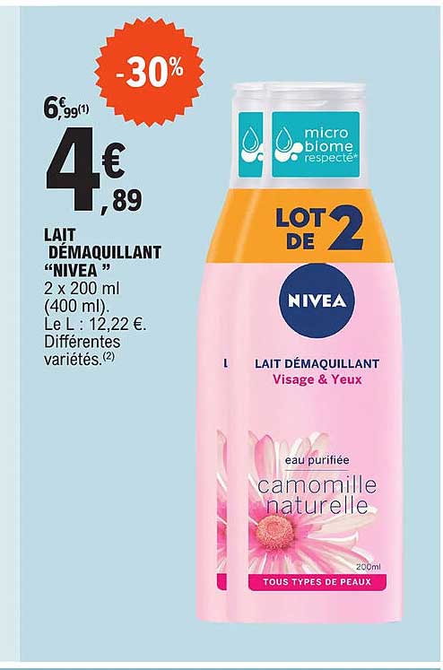 Lait Démaquillant "nivea"