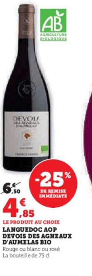 languedoc aop devois des agneaux d'aumelas bio