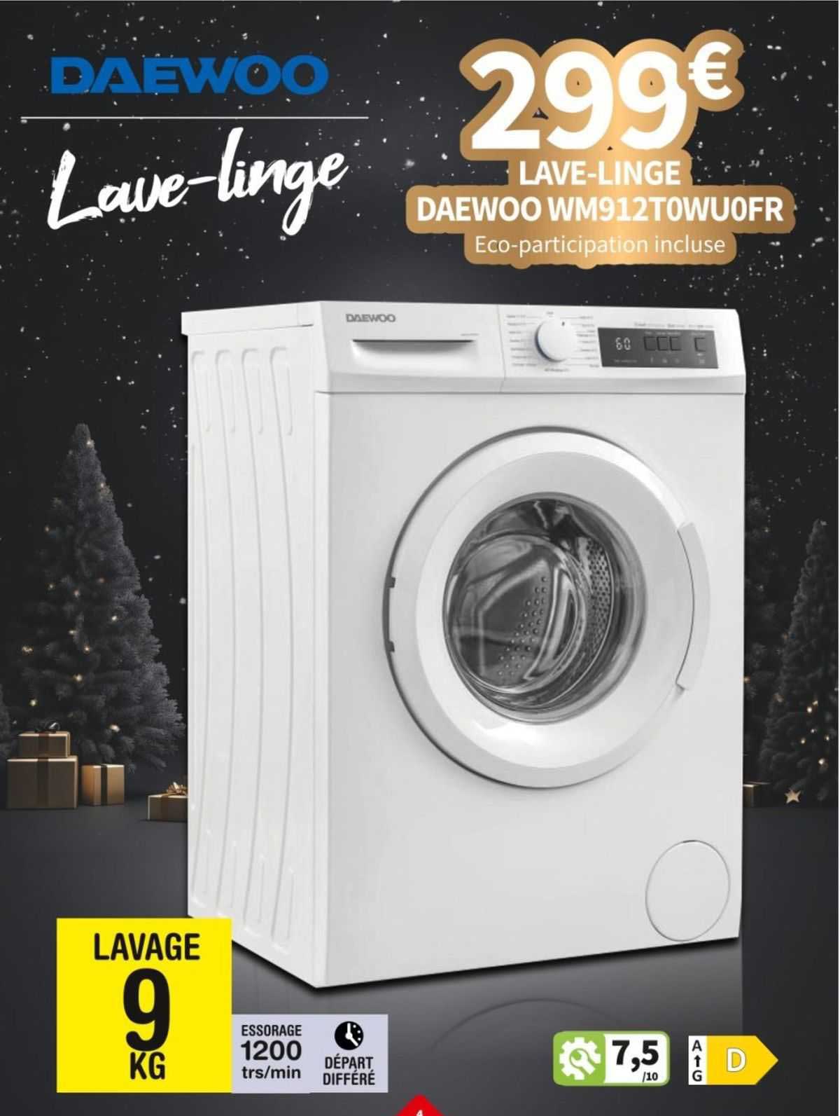lave-linge daewoo wm912towuofr