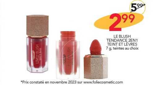le blush tendance 2en1 teint et lèvres