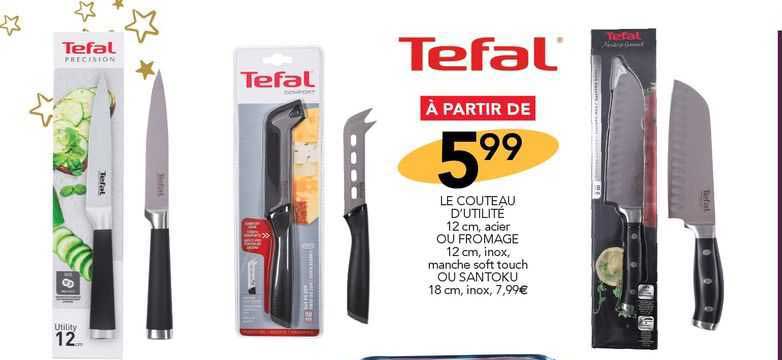le couteau d'utilité ou fromage ou santoku tefal