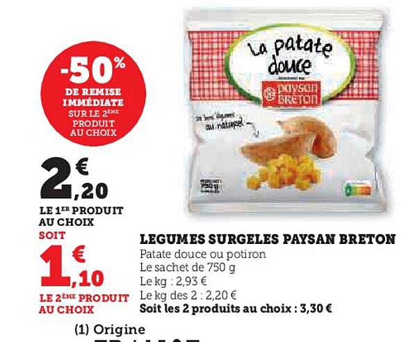 légumes surgelés paysan breton
