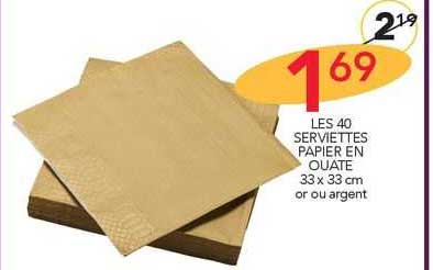 les 40 serviettes papier en ouate