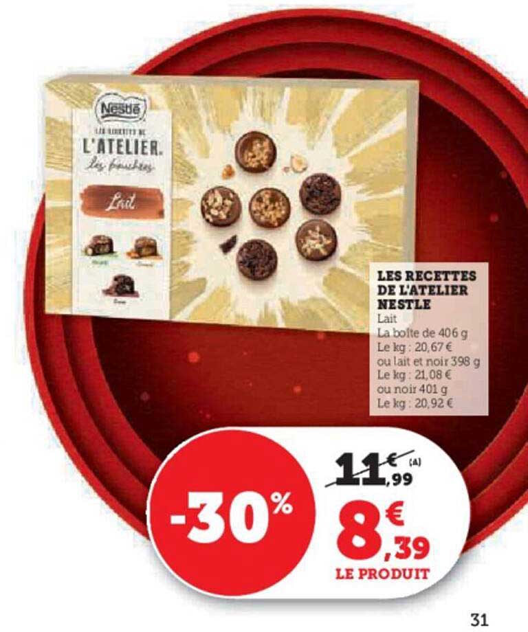 les recettes de l'atelier nestlé