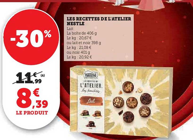 les recettes de l'atelier nestle