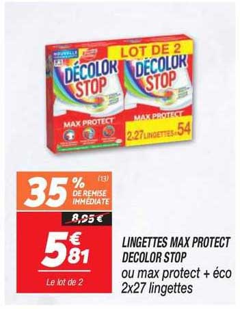 lingette max protect decolor stop