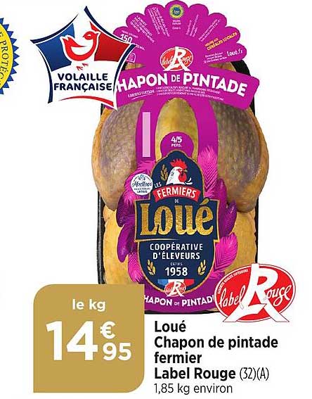 loué chapon de pintade fermier label rouge