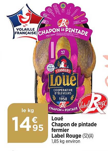 loué chapon de pintade fermier label rouge