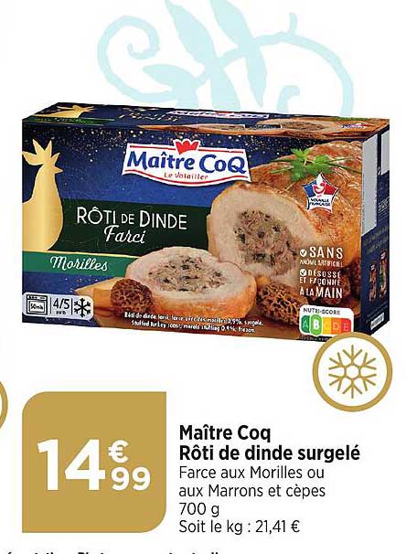 maître coq rôti de dinde surgelé