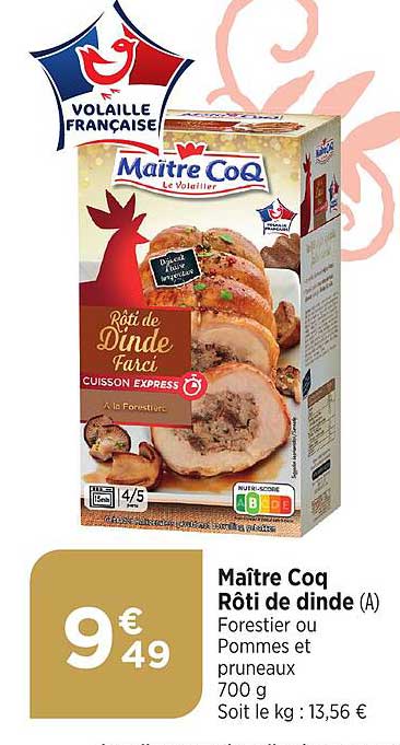 maître coq rôti de dinde