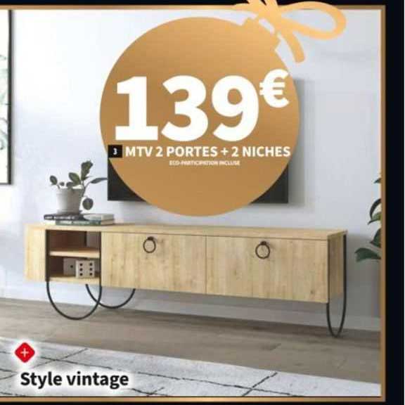 mtv 2 portes + 2 niches