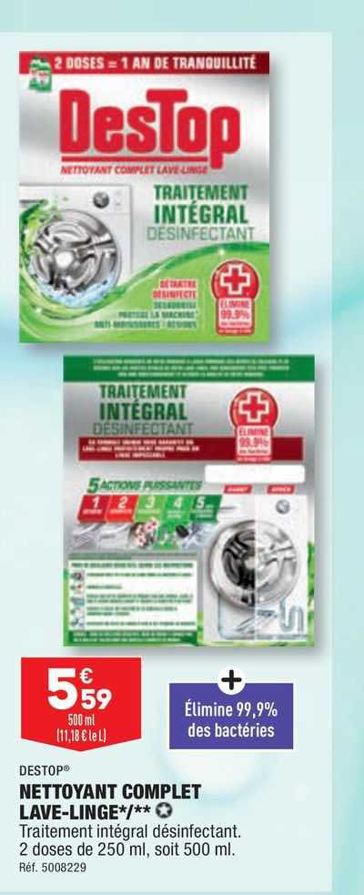 nettoyant complet lave-linge