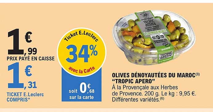 Olives Dénoyautées Du Maroc "tropic Apero"