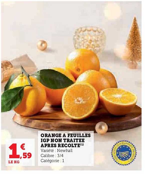 orange a feuillers igp non traitee apres recolte