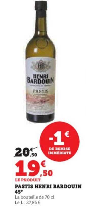 pastis henri bardouin 45°
