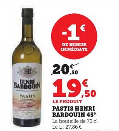 pastis henri bardouin 45°