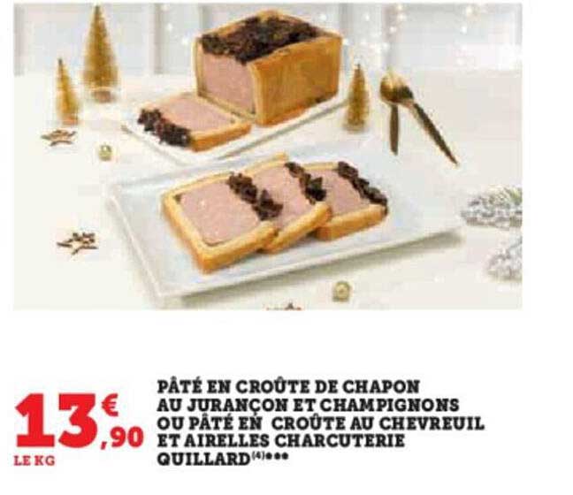 pâté en croûte de chapon ou pâté en croûte au chevreuil et airelles charcuterie quillard