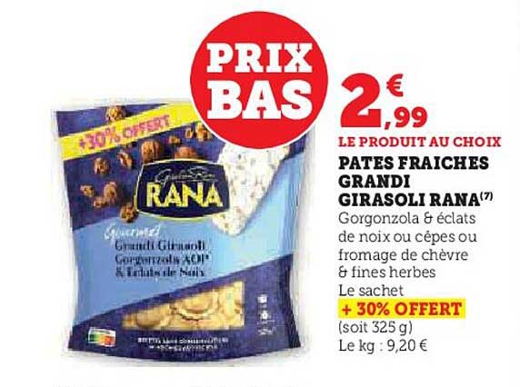 pates fraices grandi girasoli rana