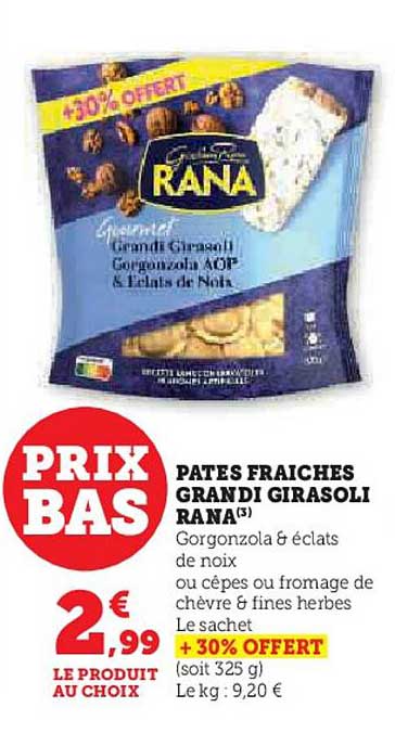pâtes fraîches grandi girasoli rana