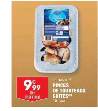 pinces de tourteaux cuites loc marée