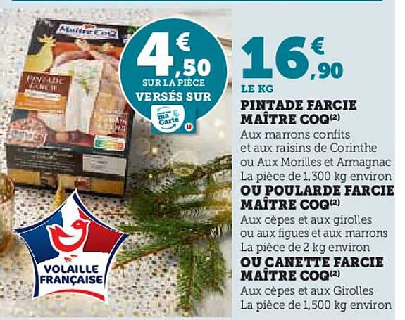 pintade farcie maitre coq