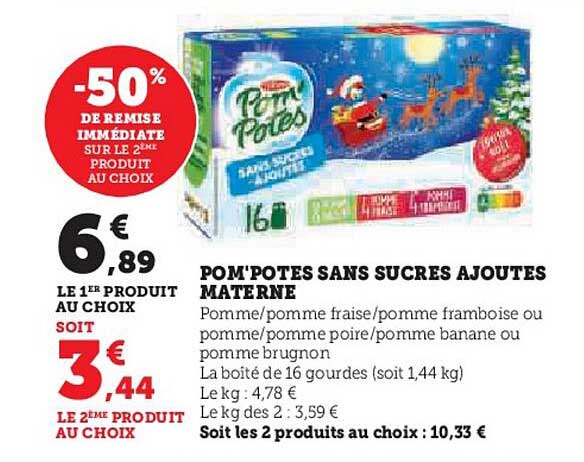 Pom'potes Sans Sucres Ahoutes Materne