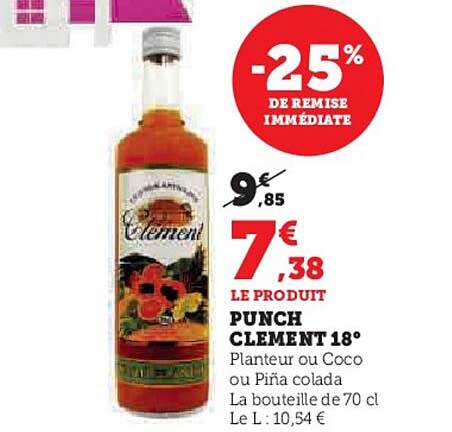 Punch Clement 18°