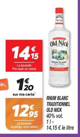 rhum blanc traditionnel old nick