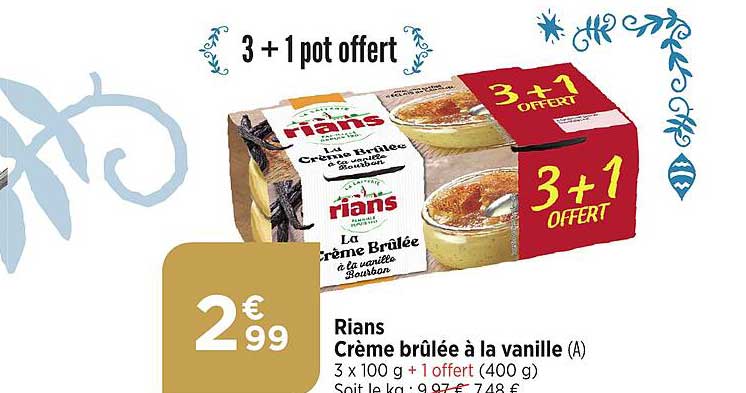 rians crème brûlée à la vanille