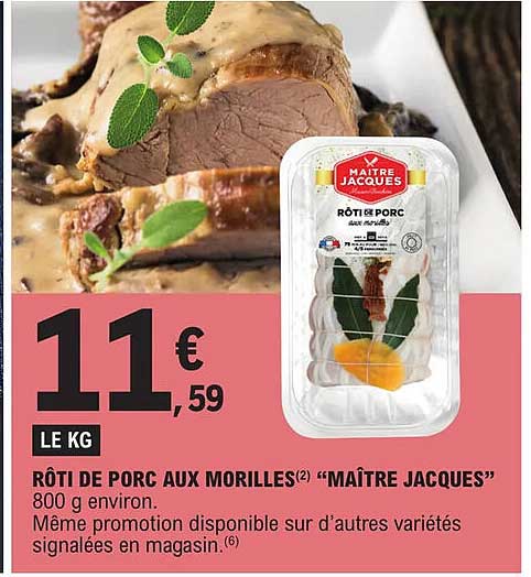 rôti de porc aux morilles "maître jacques"