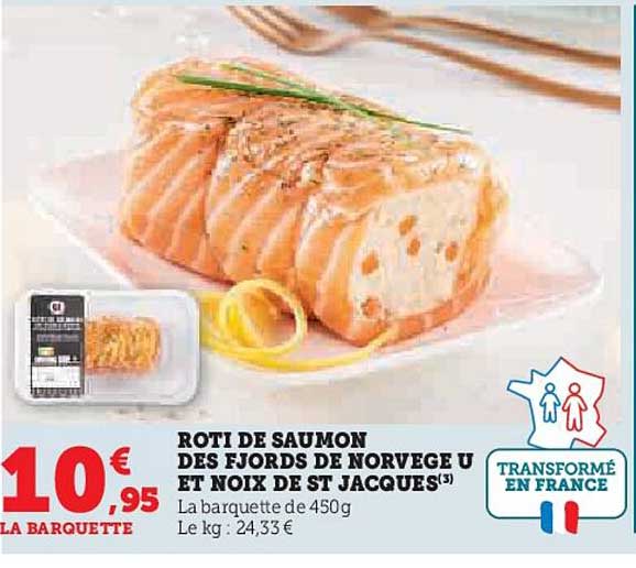 roti de saumon des fjords de norvege u et noix de st jacques